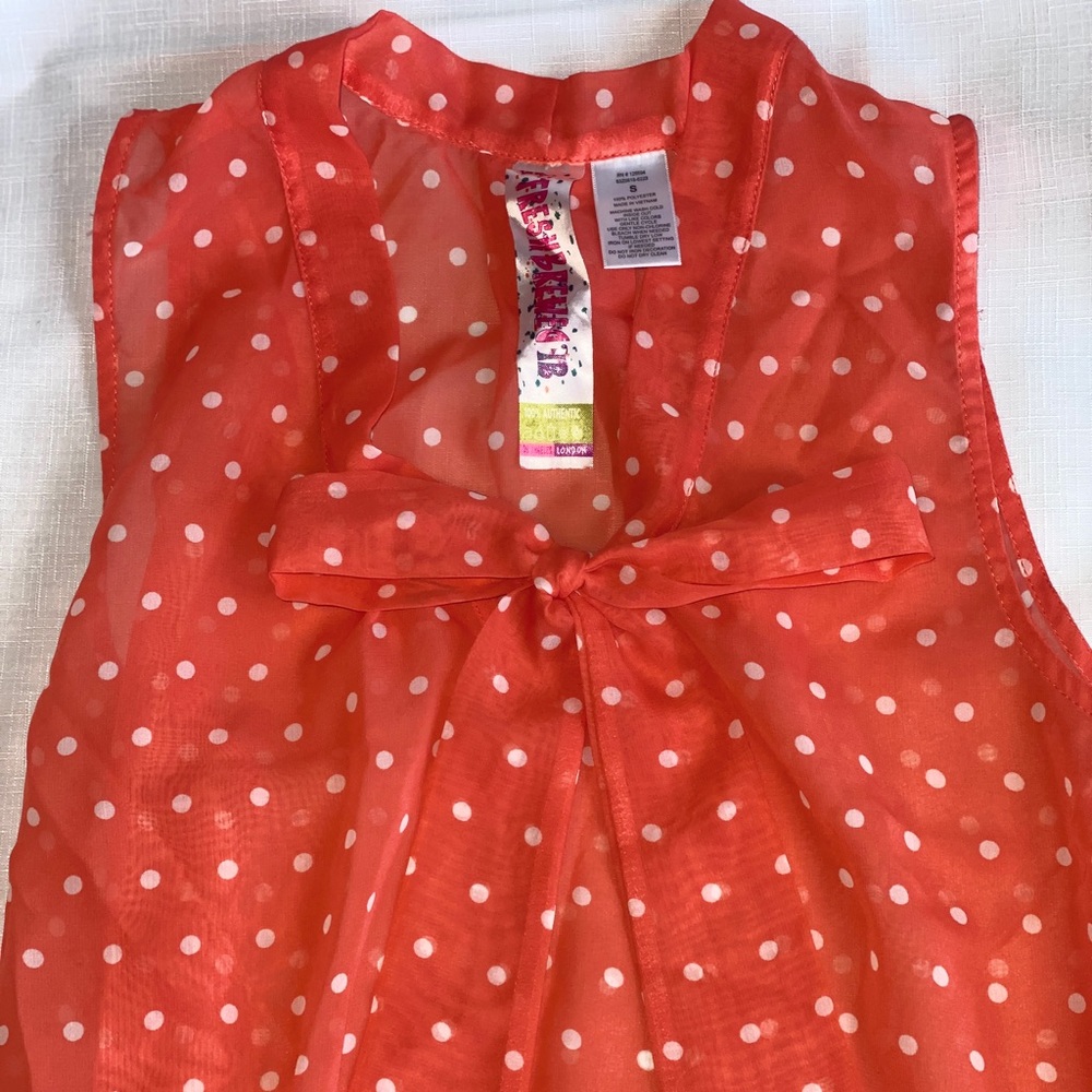 Women’s Sheer Polka Dot Blouse